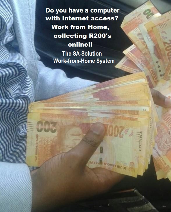 Make money online in South Africa. Collect R200's onlineand as soon as you earn enough fire your boss!!