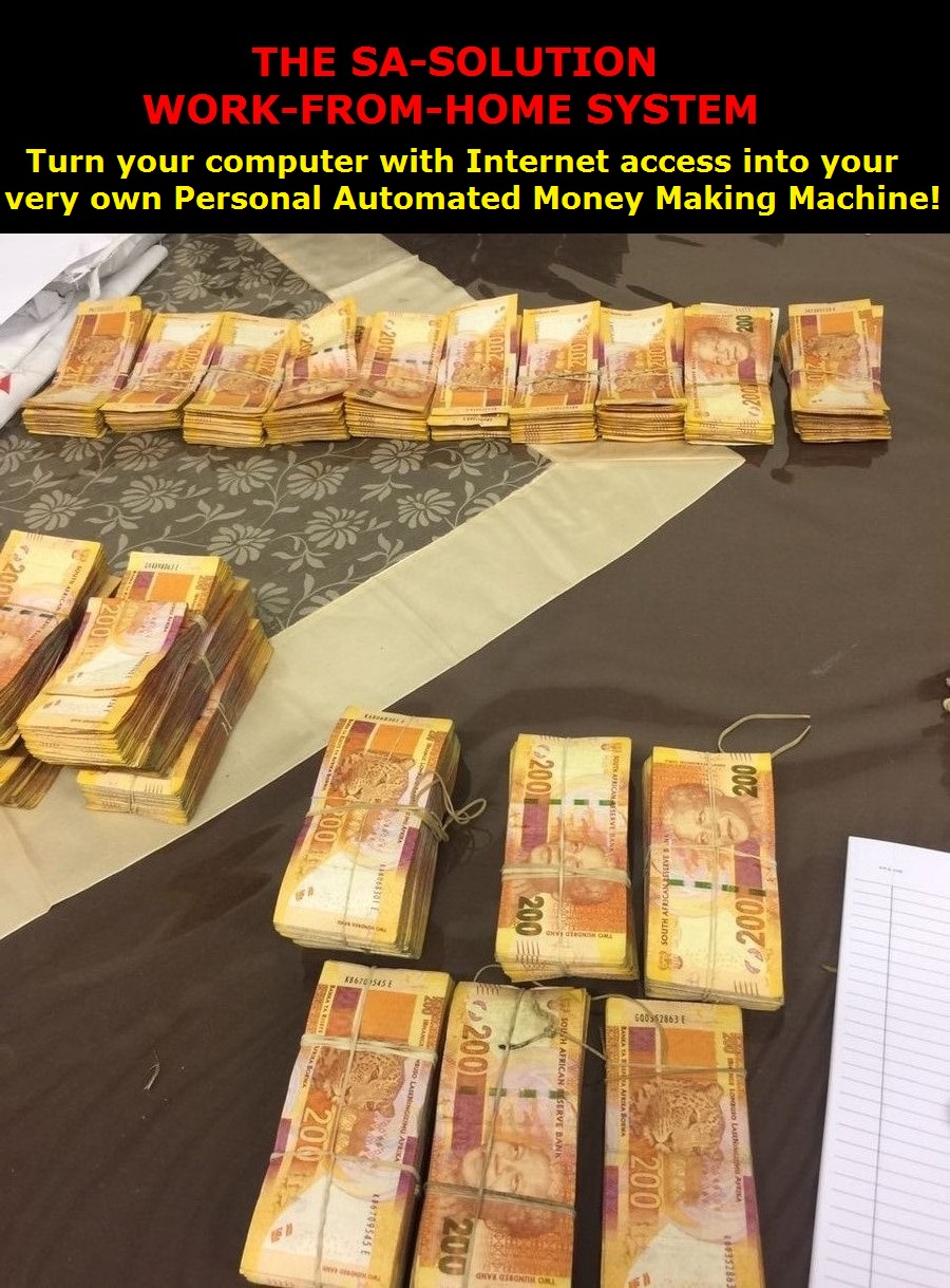 Work from Home in South Africa. Automatically collect R200's online.