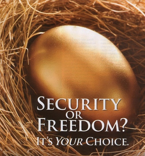 You need to choose: security or freedom